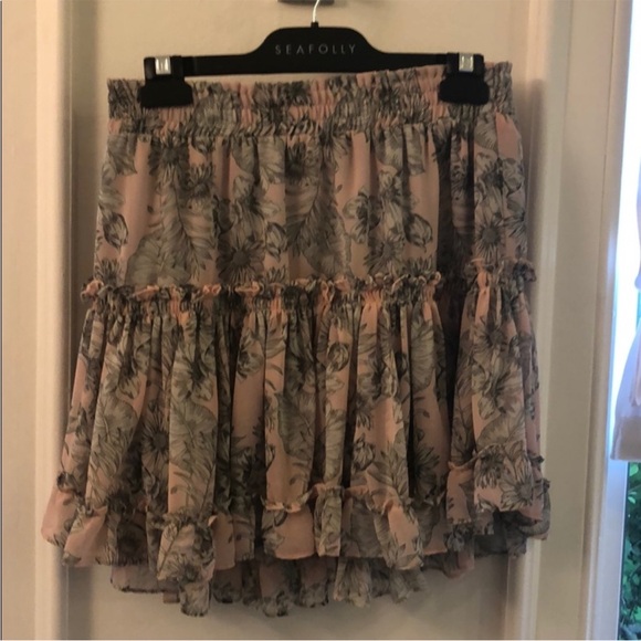 Misa skirt and top set, blush floral with gray - Picture 5 of 8